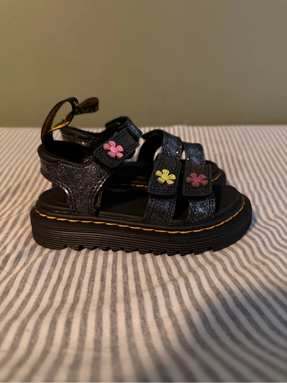 Dr. Martens black glitter